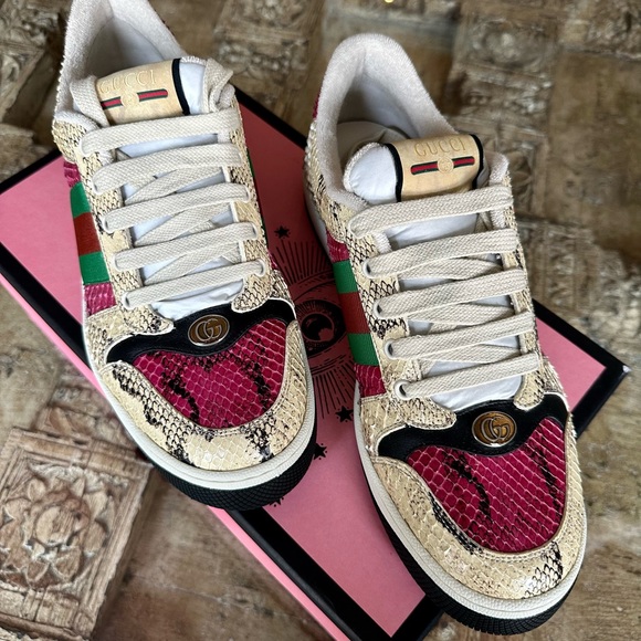 LIMITED EDITION never worn men’s Gucci Garden exclusive python skin trainers - Picture 6 of 9